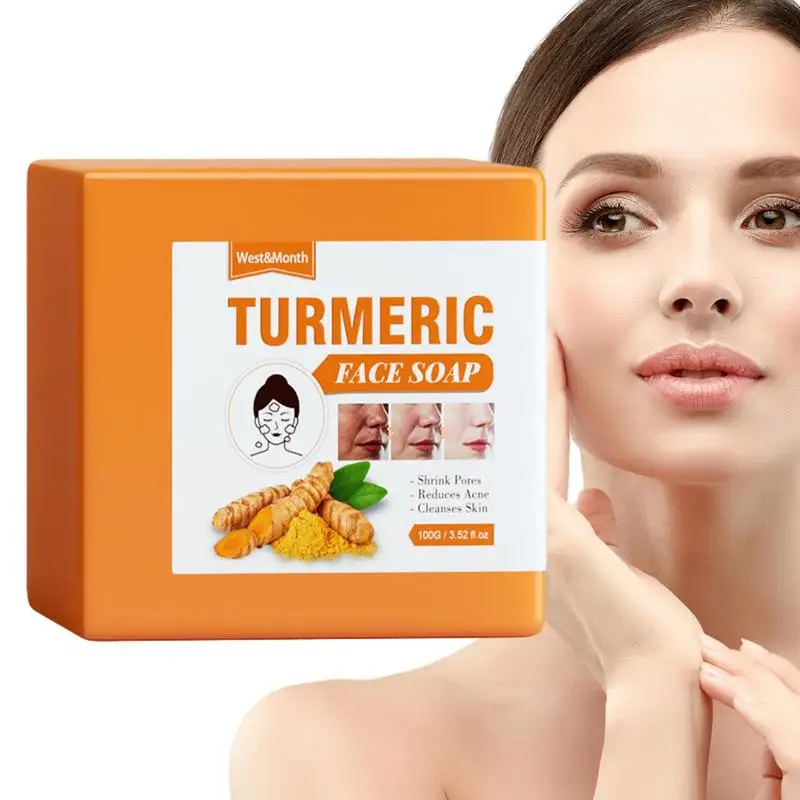 

Turmeric Soap Bar For Face & Body Hyperpigmentation Natural Handmade Soap Brightens Skin Evens Tone Fades Scars Age Spots