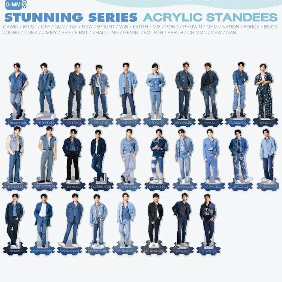 

[Предварительная продажа] тайский GMM Официальный продукт 2023 потрясающая акриловая подставка персональная версия Перт хаотонг микс пистолет от лучшего phuwin Tay ohm