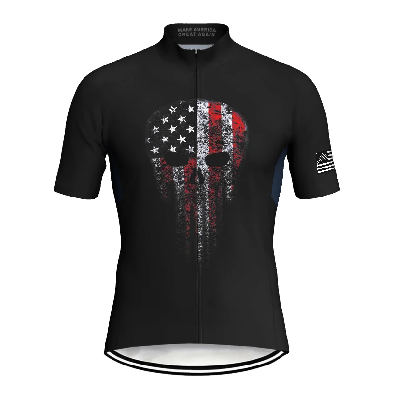 

USA Cycling Short Black Bike Jersey Jacket Road Cycling Sleeve Shirt Downhill Mountain Bicycl Wear Champion Summer Top Sport Bib