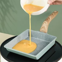 new arrivals wood handle japanese omelette pan maifan stone cooking wok non stick frying pan