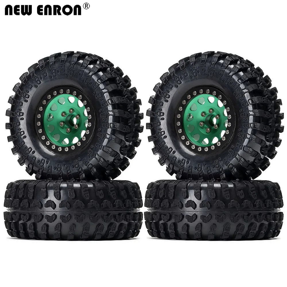 

Новинка, металлические колеса ENRON с 12 отверстиями 2,2 дюйма, обод и резиновые шины для радиоуправляемого автомобиля 1/10 Traxxas TRX4 TRX6 Axial 90047 SCX10 YETI ...