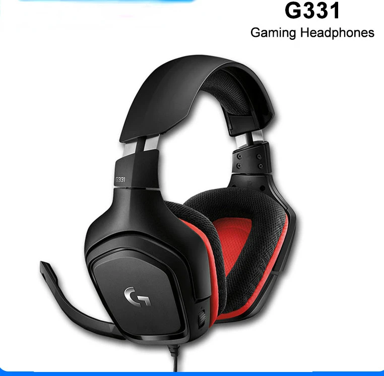 

Игровые наушники Logitech G331 с микрофоном, стереонаушники для Windows Mac OS, настольных ПК, проводная многоплатформенная игровая гарнитура
