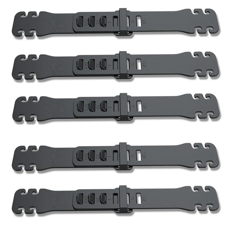 

5X Adjustable Mask Ear Protection Buckle Hook Anti-Leak Prevention Ear Pain Mask Holder Adjustment Strap Black