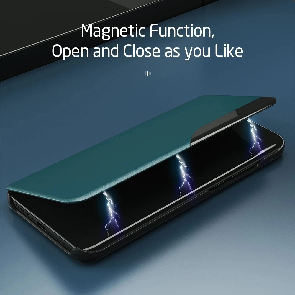 Чехол с окошком для телефона Huawei Mate 30 40 Pro 20 Lite Y7A Y5 Y9 Prime 2019 P Smart 2021 Магнитный