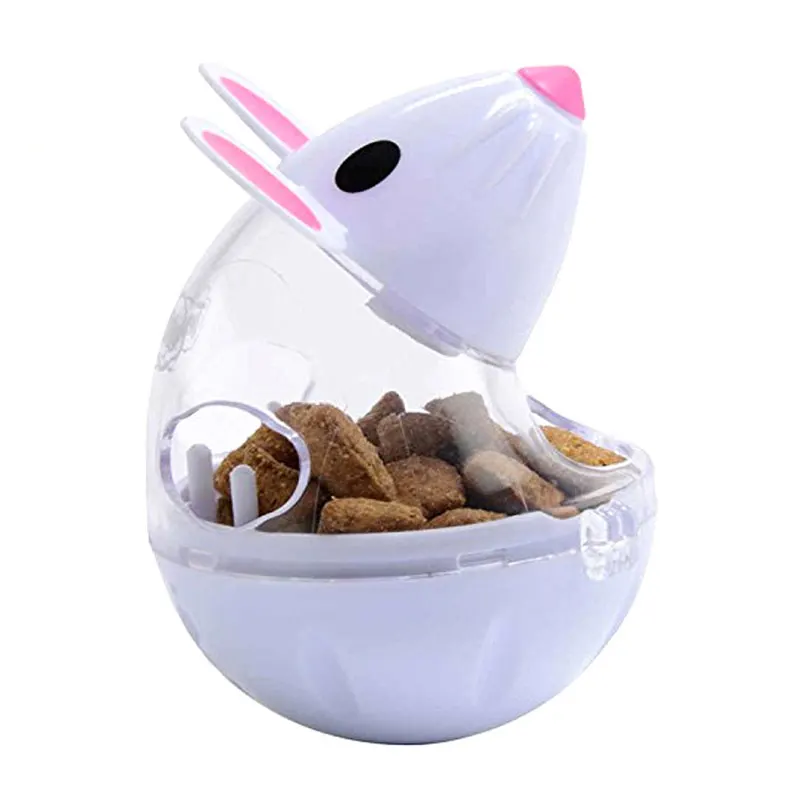 

Pet Toy Food Leakage Tumbler Feeder Treat Ball Cute Little Mouse Toys Interactive Toy for Cat Food Slow Feeding Supplies