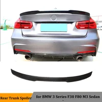 Car Rear Spoiler Wing For BMW 3 Series F30 F80 M3 Sedan 4 Door 2013-2019 Dry Carbon Fiber Rear Trunk Boot Wings Lip Spoiler