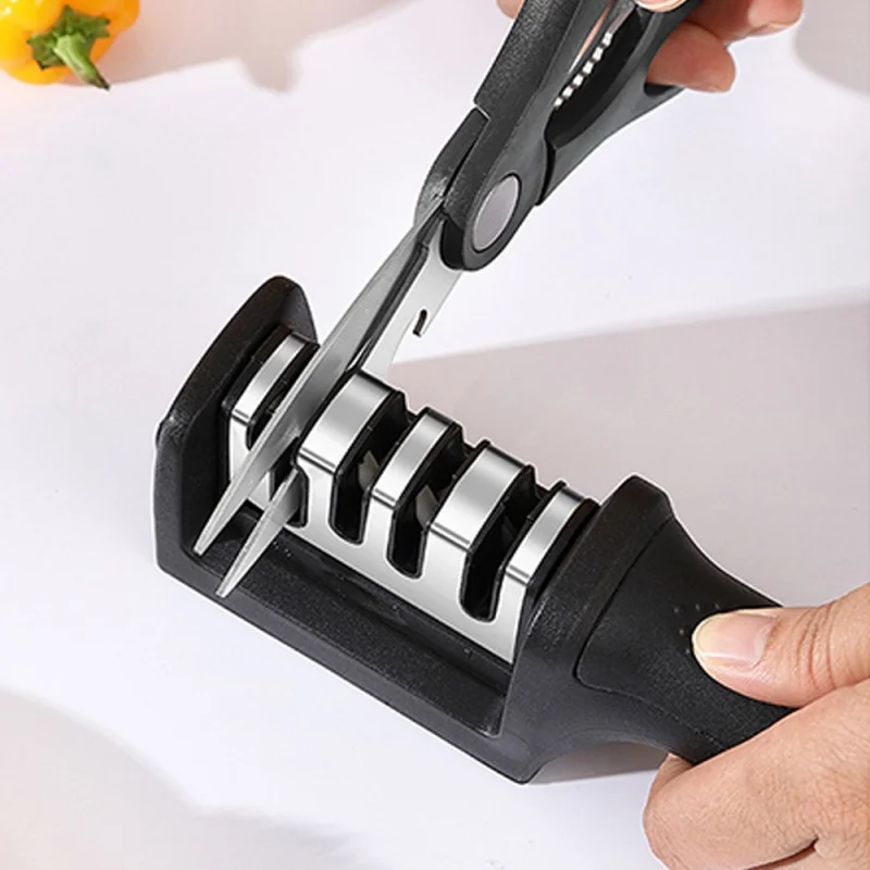 

Карманный нож точилка Профессиональная многофункциональная 4-ступенчатая стильная быстрая заточка ножей для кухонных ножей аксессуары инструменты