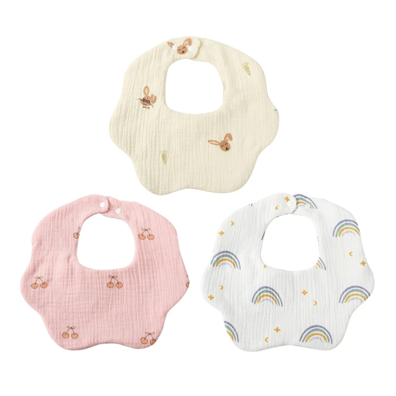 

Хлопковые детские нагрудники, вращающиеся на 360 °, 6-слойные, для новорожденных, для прорезывания зубов и падения