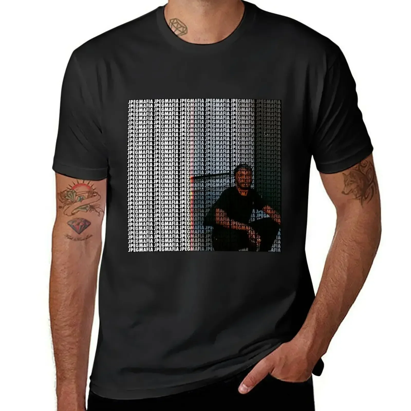 JPEGMAFIA (Veteran) Text Design T-Shirt plain shirts graphic tees graphics anime clothes mens tall t