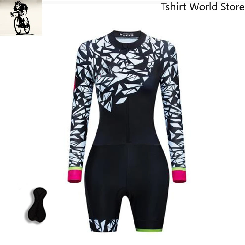 

Женский велосипедный комбинезон для триатлона, велосипедная одежда с нескользящей лентой, летний велосипедный костюм, для плавания, езды н...