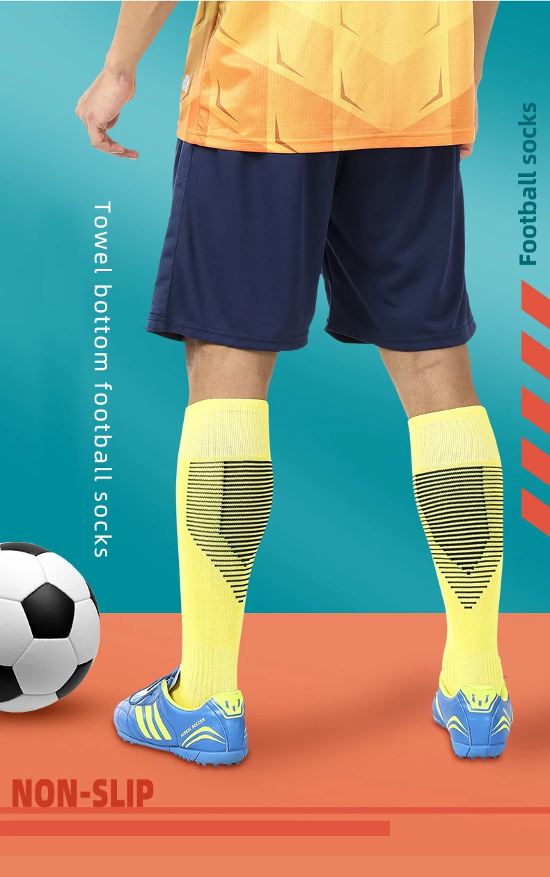 High Tube Football Socks Boy Girl Non-slip Towel Bottom Sports Socks Thick Long Ball Socks Children High Training Soccer Socks