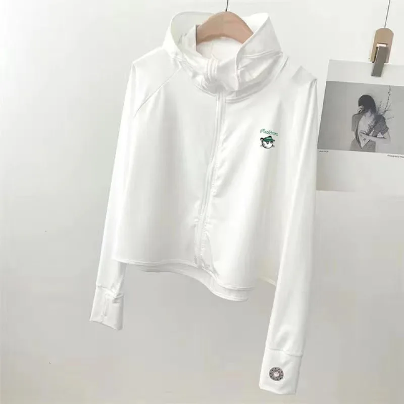 

2023 Malbon Golf Jackets Women's Golf Wear Summer Hooded Coat Sunscreen UV Resistant UPF50 Women's Jacket Women's Golf Clothing