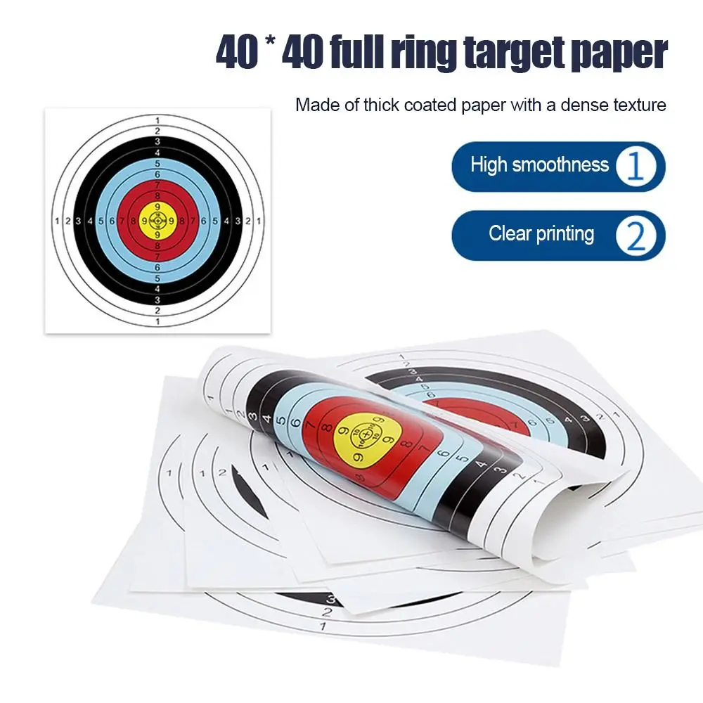 

20pcs Shooting Archery Targets Paper Accessories 40x40CM Durable Bow Arrow Targets Universal Hunting Target Practice Paper