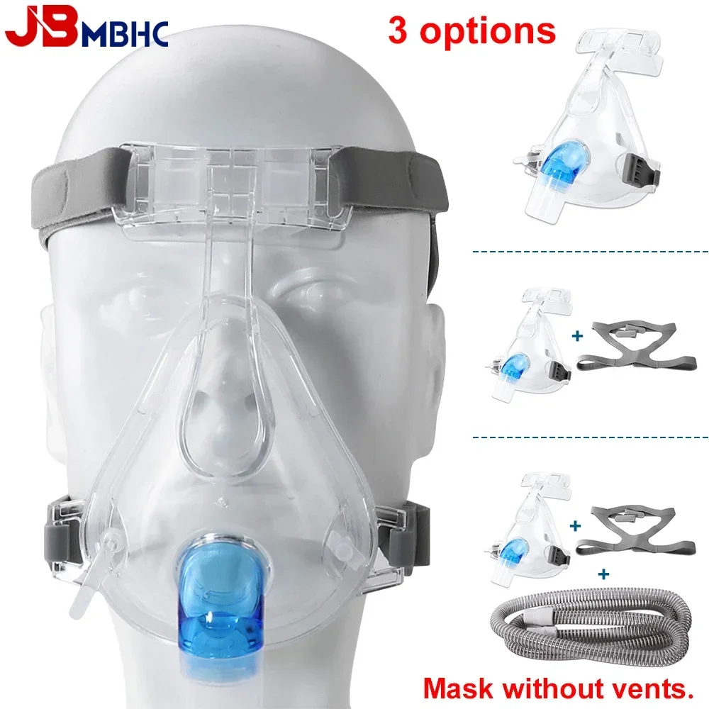 Фото CPAP Маска CPAP APAP Полнолицевая маска для лица, носа, рта, против храпа, апноэ во сне, спасательная маска для лица, без выхлопного отверстия №1