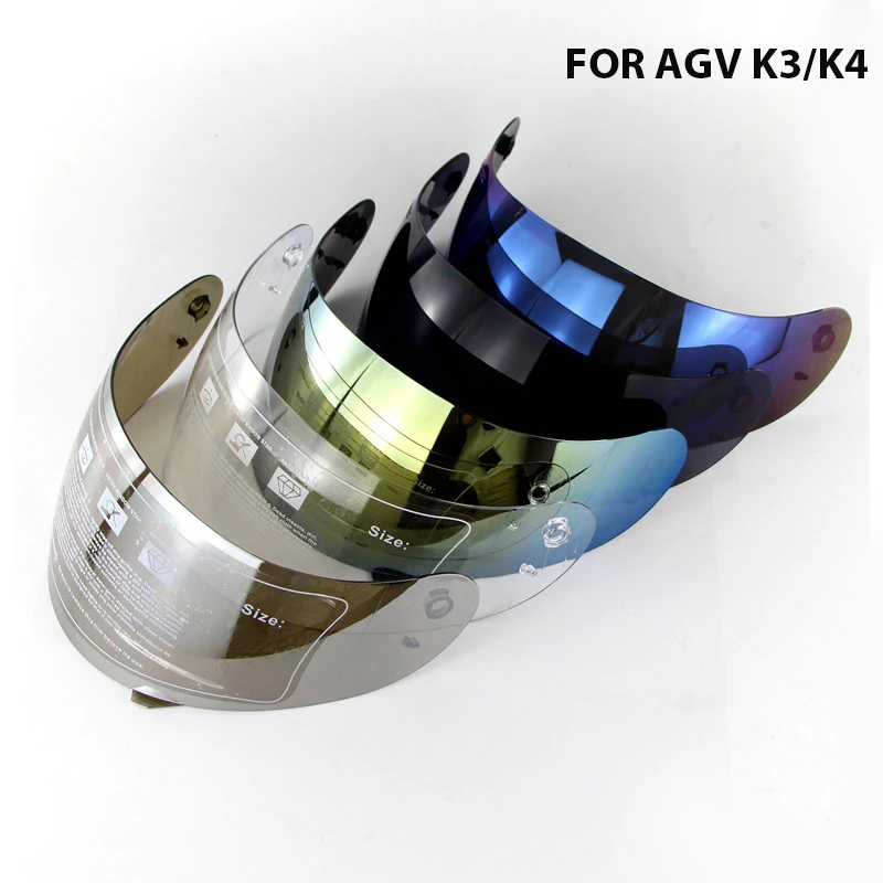 

Full Face Shield Motorcycle Helmet Visor Lens Shield For AGV K3 K4 Motocross Helmet Motorbike Helmets UV400 Sun Visor Vision