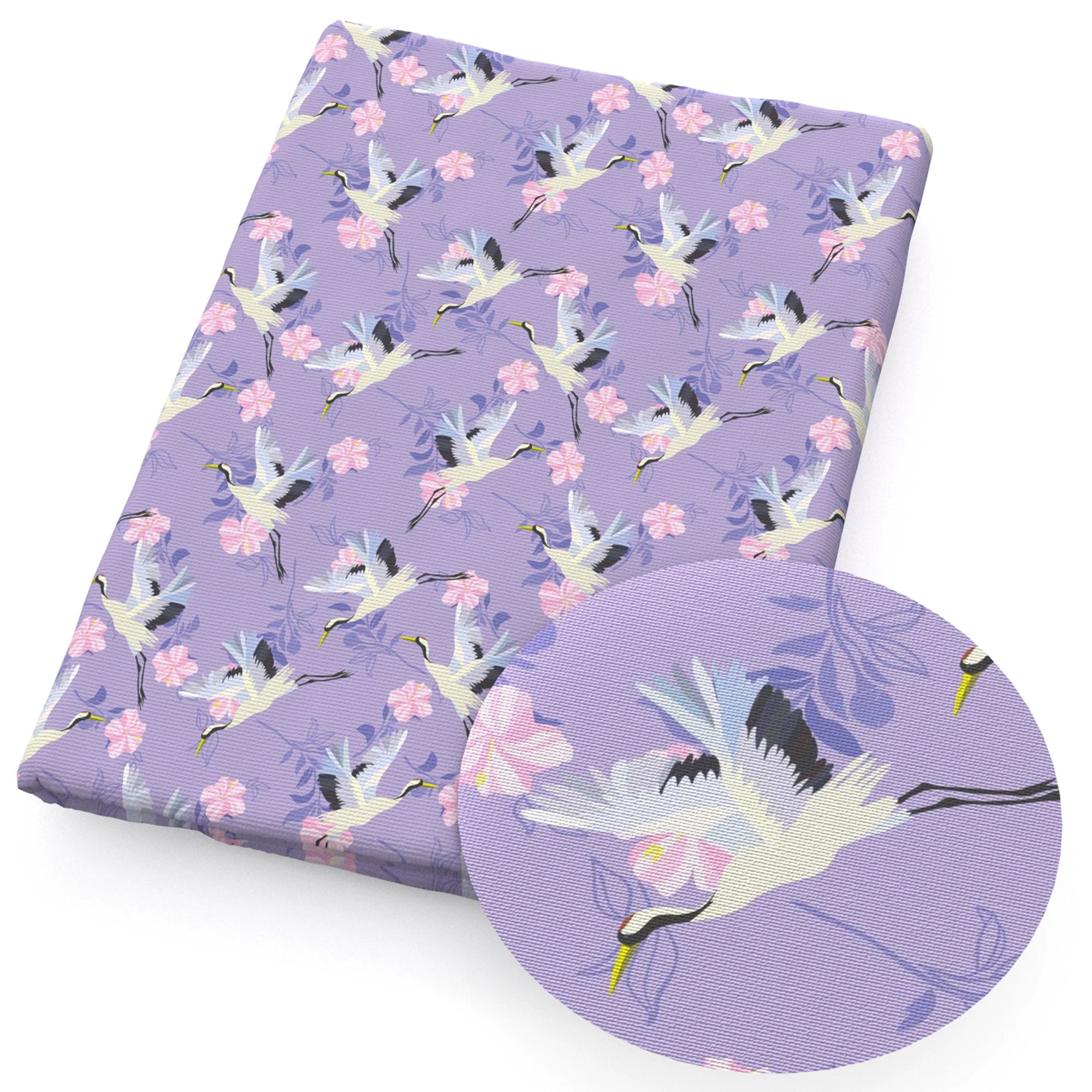 Polyester Cotton/Swimwear Fabric for Tissue Sewing Quilting Fabrics Bird Blue Needlework Material DIY Handmade 50*145cm |