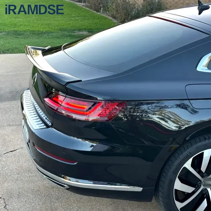 Фото Черный спойлер для VW Arteon CC 2019 2020 2021, заднее крыло типа R, задняя часть автомобиля №4