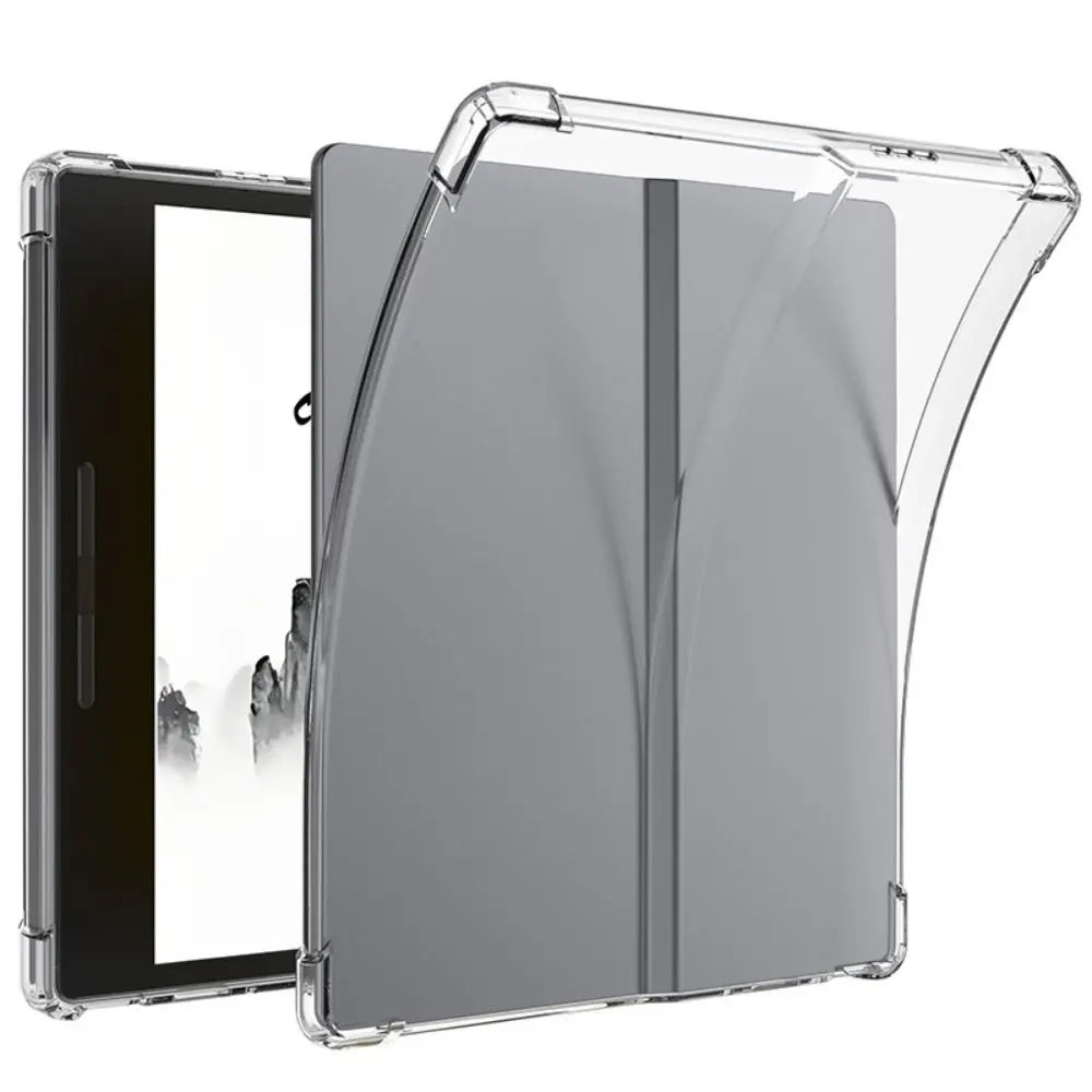 2024 6-7 inch eReader Case Airbag Corner Transparent e-Book Back Cover Soft TPU Protective Shell for Hanvon Clear 7/6/6Plus/6Pro