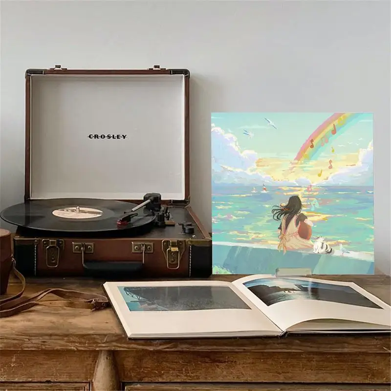 2 шт. прозрачная виниловая пластинка настольная подставка теперь играющая в