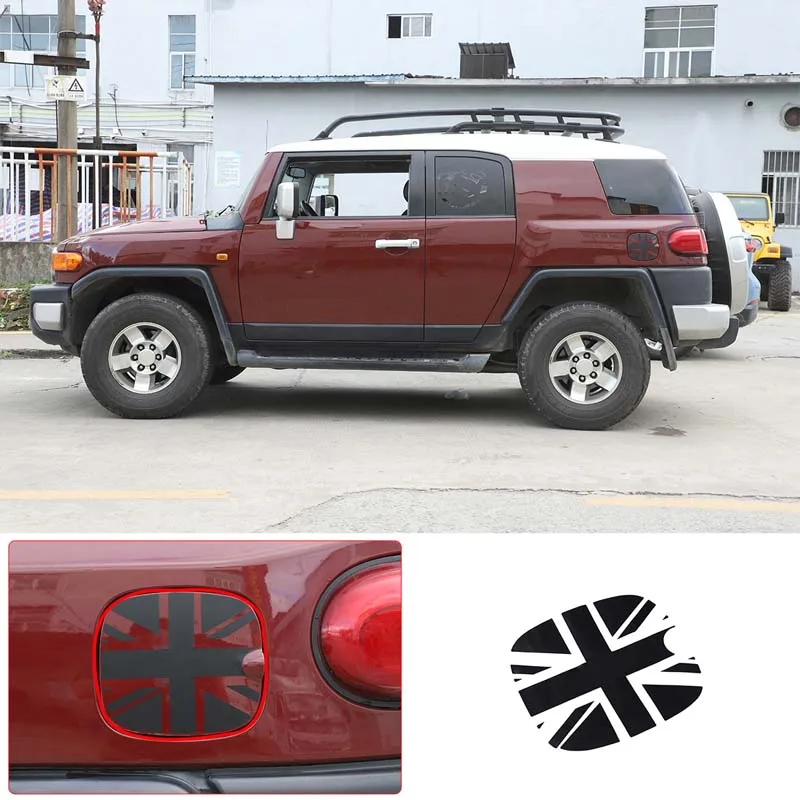 

For 2007-21 Toyota FJ Cruiser black car styling car fuel tank cover pull flower sticker car decoration modification accessories