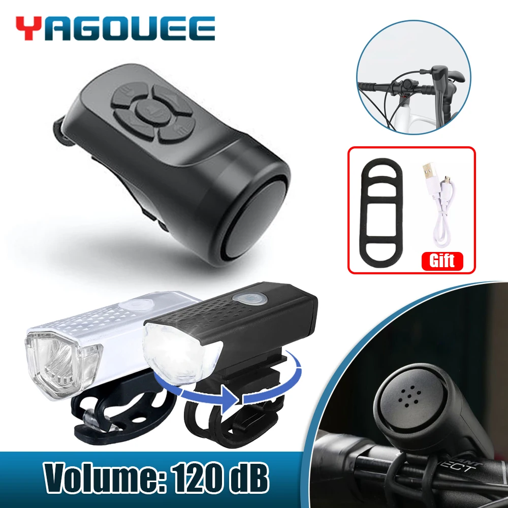 

Bicycle horn USB Rechargeable 4 Modes Motorcycle Electric Bell Horn Anti-theft Automatic Alarm Horn MTB Road Bike Accessories