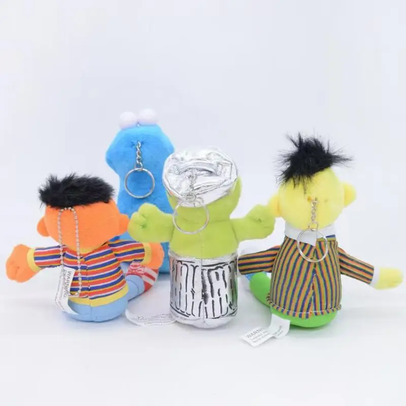 Фото Просвещение мультфильм плюшевый брелок милый ELMO печенье монстр школьная сумка кулон большая птица мягкие вещи аксессуары для детского подарка №4