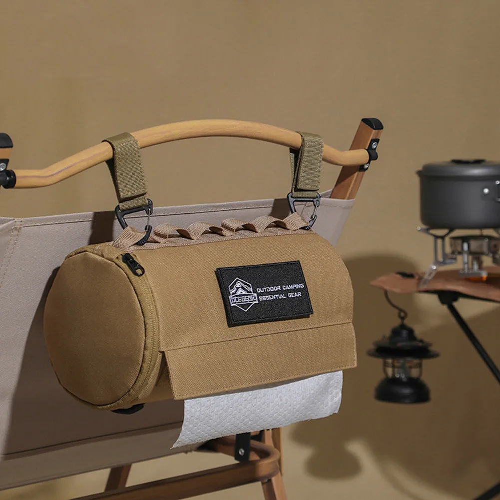 

Outdoor Tissue Box Portable Roll Paper Storage Rack Polyester Waterproof Hanging napkin holder Picnic camping Hiking