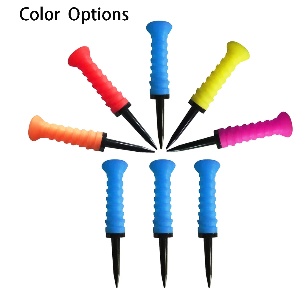 

Soft Rubber Cushion Top Plastic Golf Tees 83mm 3.26inch Mixed Colors Pack of 3Pcs gift for husband wife kids high quality new