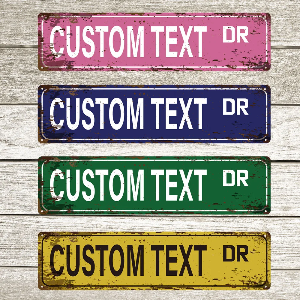 Персонализированный металлический уличный знак