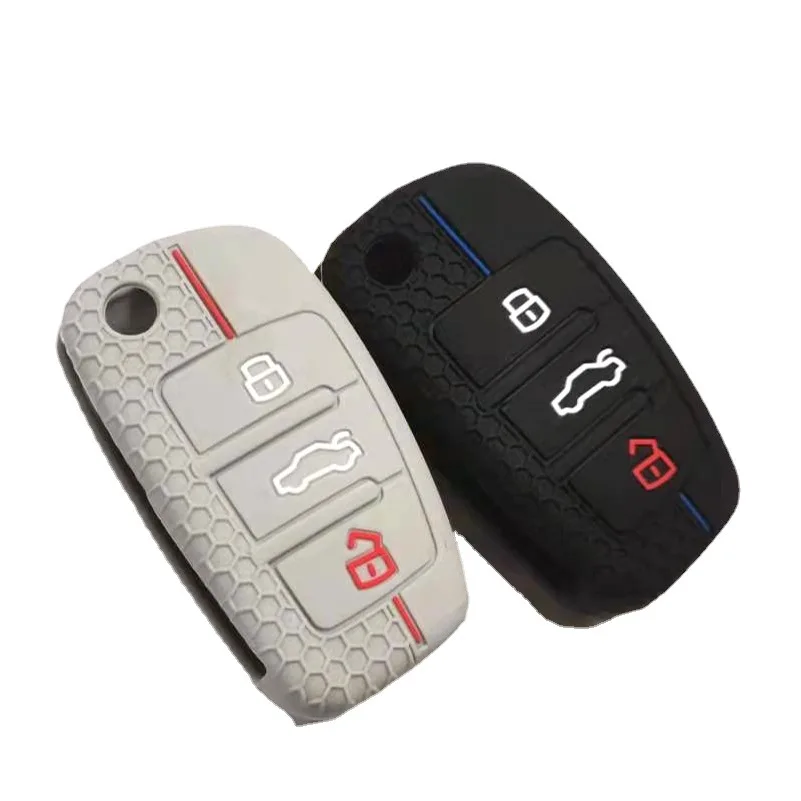 

Силиконовый чехол для автомобильного ключа для Audi A6 C6 A4 B7 A1 A3 8v A3 8p A5 A7 A8 r8 TT Sq5 Q5 Q7 Rs5 S5 S6 S7 S8