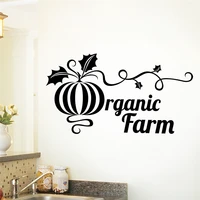 pumpkin organic farm wall sticker kitchen home decor restaurant decal self adhesive wall sticker mural art diy poster 22 colors