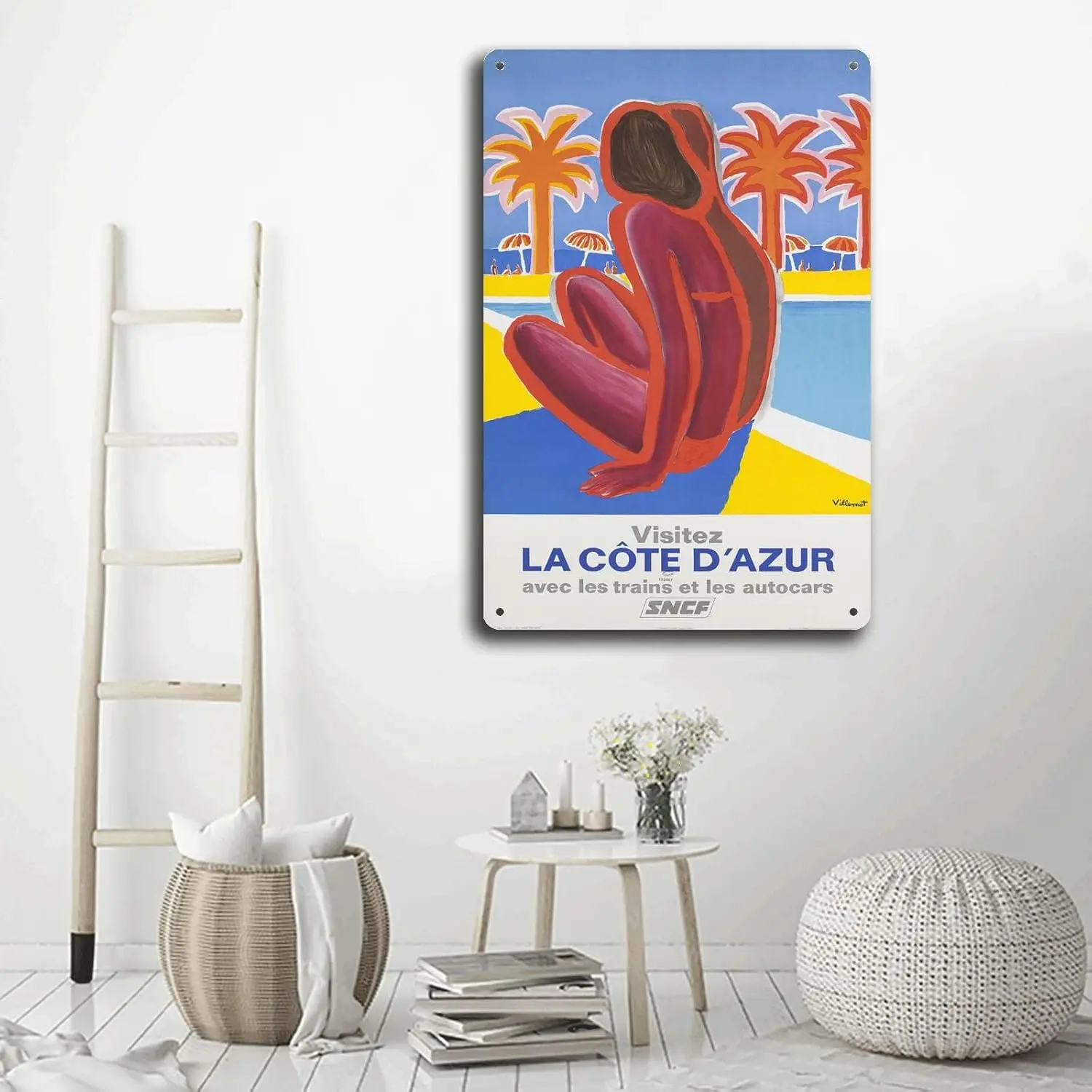 Оловянные знаки винтажные дорожные пляжные настенные искусства французский