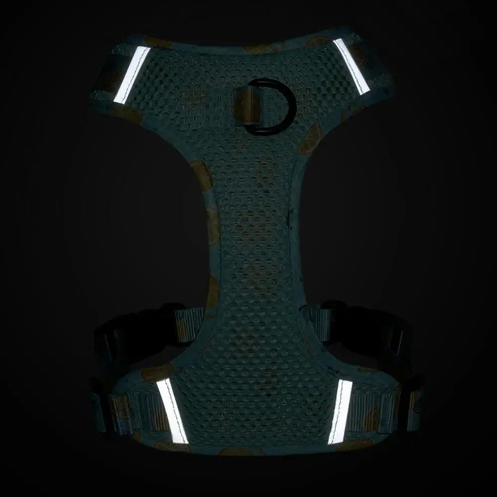 

Comfortable Dog Walking Harness Breathable Uniform Forces Fruit Pattern Pet Harness Large-hole Mesh Pet Harness for Outdoor