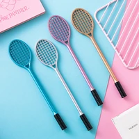 1 pcs creative stationery small fresh plastic mini grid badminton racket gel pen signature pen insert ball pen
