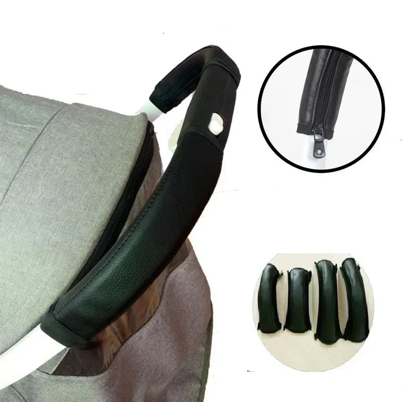 

Stroller Handle Cover FIT FOR Stroller Accessories PU Leather Cover Wagon Armrest Protective Case Foldable and Washable Zipper