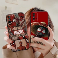 marvels spider man phone case for xiaomi redmi 9 9t 9at 9a 9c note 9 pro max 5g 9t 9s 10s 10 pro max 10t 5g funda smartphone