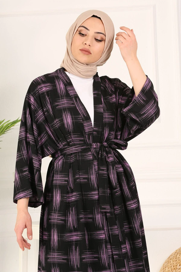 TUGBA outfit for Muslim Women Print Kimono Cardigan İslamic Muslim Turkiye