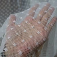 150cm wide geometric elastic thin soft lace wedding dress fabric diy yarn skirt home material