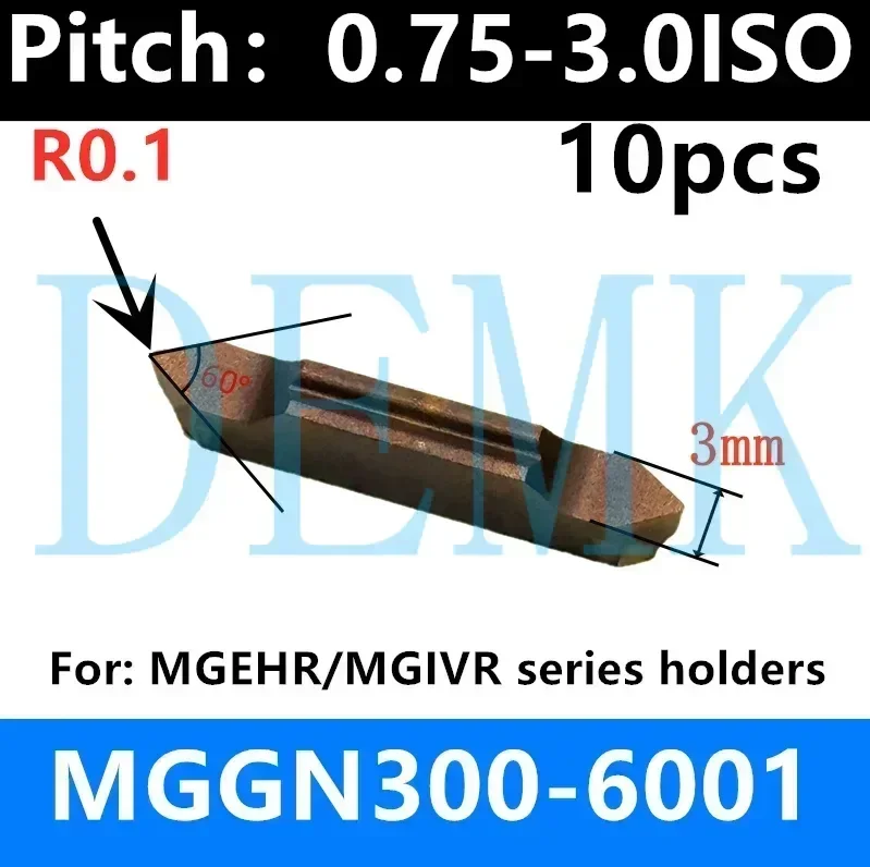 for MGEHR MGEHR2020 MGEHR2525 series holders MGGN200 MGGN400 6001 MGGN300 6002 thread insert pitch 0.75-3mm mechanical lathe