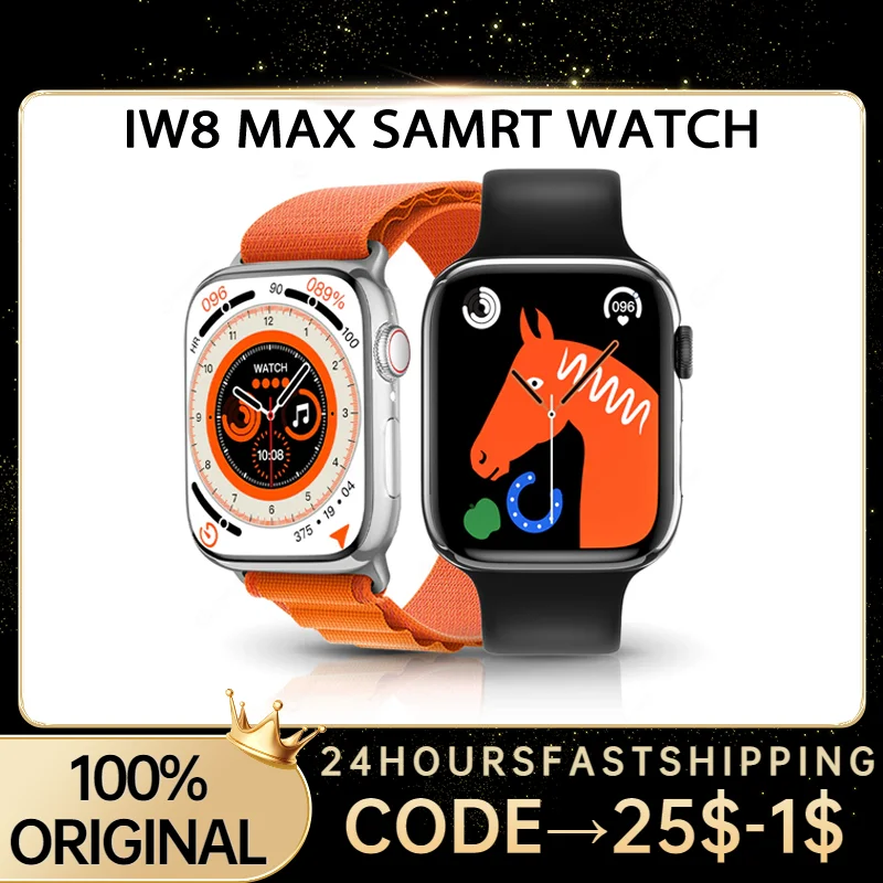 

Смарт-часы IW8 Max, Версия 8 дюймов, функция голосового помощника, Bluetooth-вызов, водонепроницаемый, экран IPS 2,05 дюйма для Android, IOS, фитнес-браслет