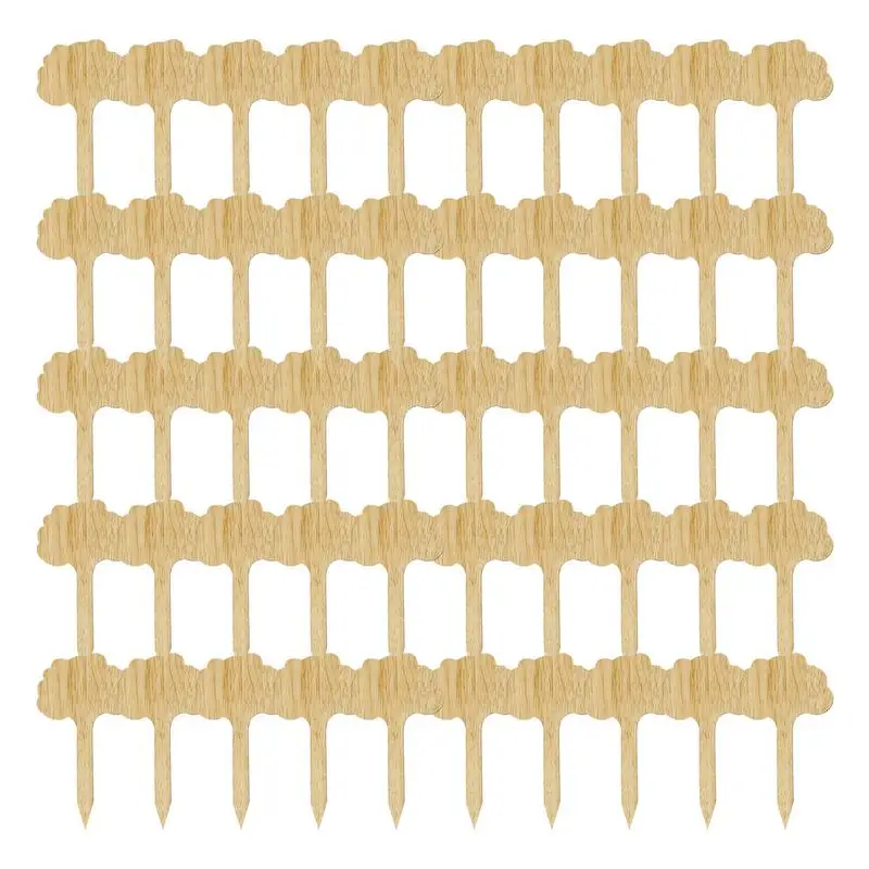 

50pcs Plant Labels Wooden Crafts Flower Insert Sign Plant Tag Nursery Garden Tags For Seed Potted Herbs Flowers Vegetables