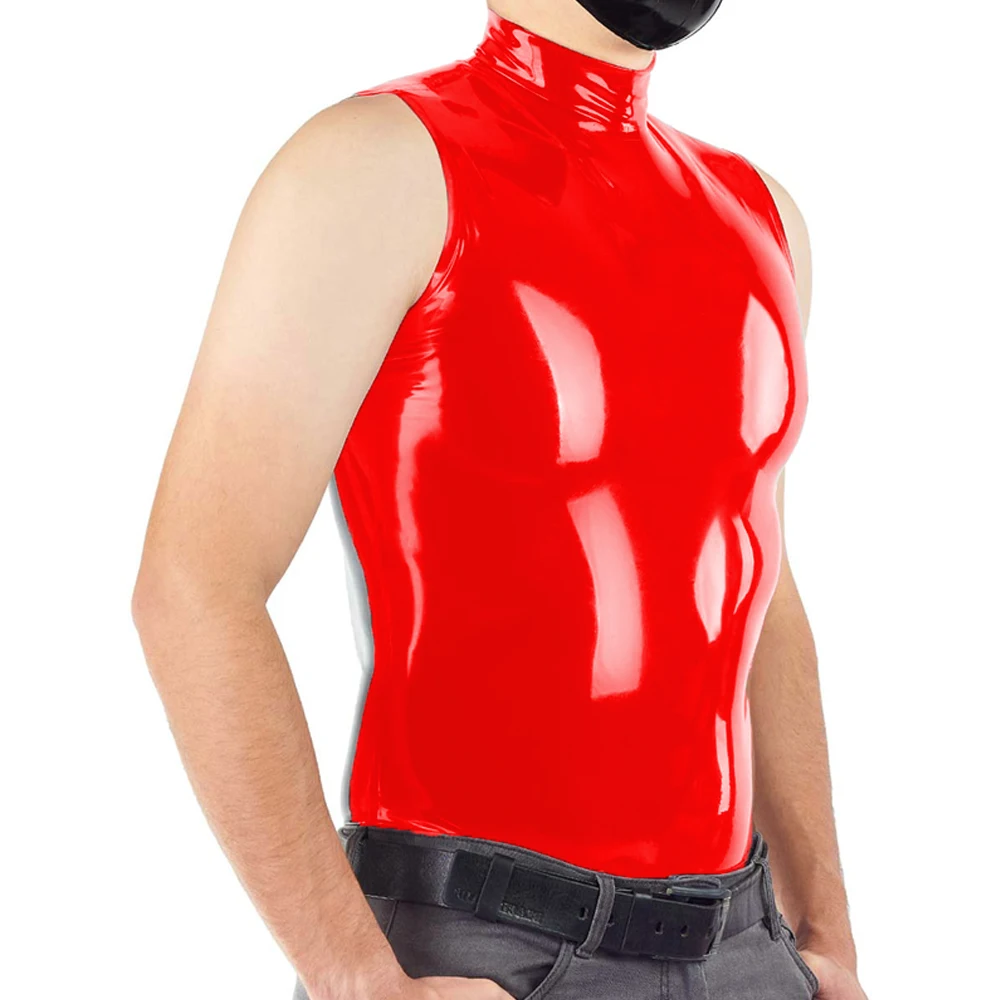 Майка женская облегающая без рукавов готический топ с высоким воротником