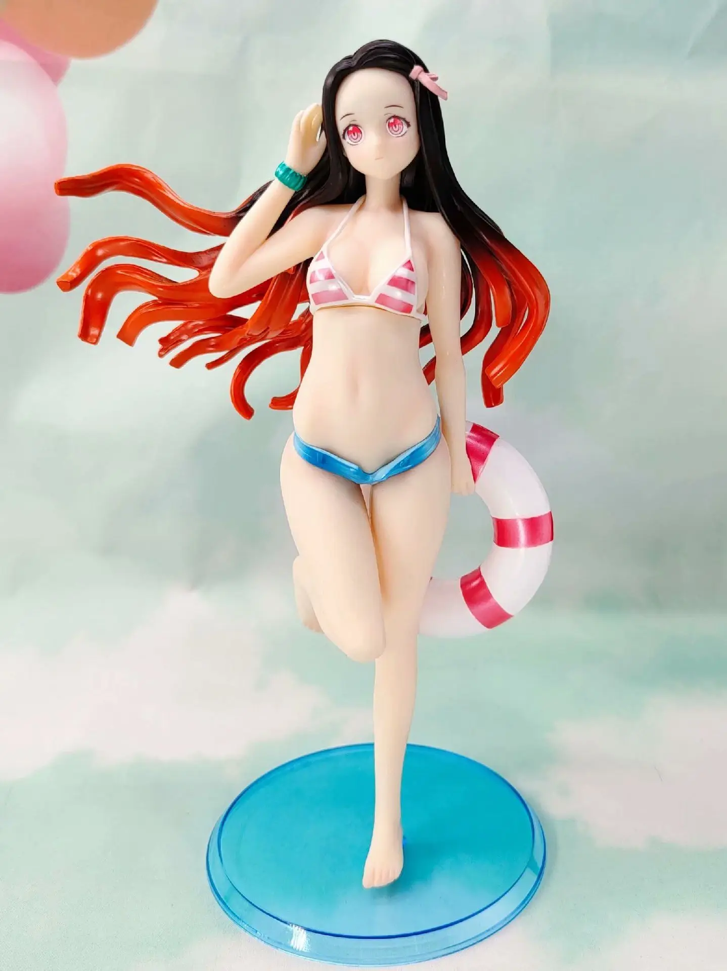 

25cm Anime Demon Slayer Figure Swimsuit Kamado Nezuko Adult Girl PVC Action Figure Collection Desktop Model Toys Doll Kids Gifts