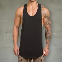 o neck anti pilling breathable fitness sports vest solid color sleeveless pullover tunic top men