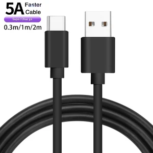 30cm/100cm/200cm USB 5A TYPE-C Fast Charge Data Cable for Samsung Galaxy A31 A41 A51 A71 S20 S10 S9 S8 Plus Note8 Quick Charging