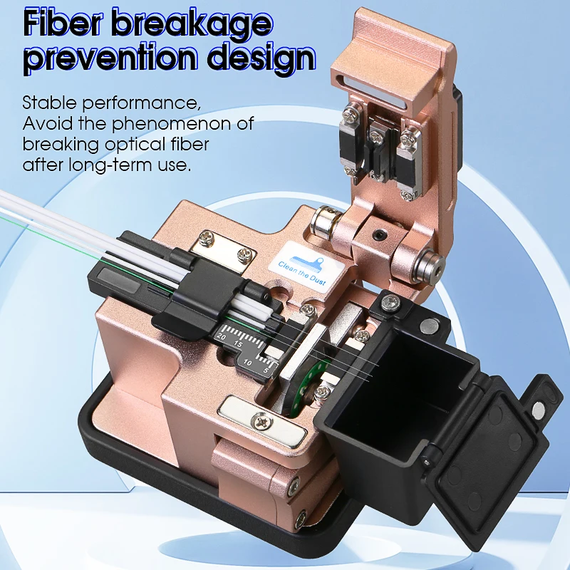 Fiber Cleaver AUA-X3 Cable Cutting Knife FTTT Fiber Optic Knife Tools Cutter High Precision Cleavers 24 Surface Blade