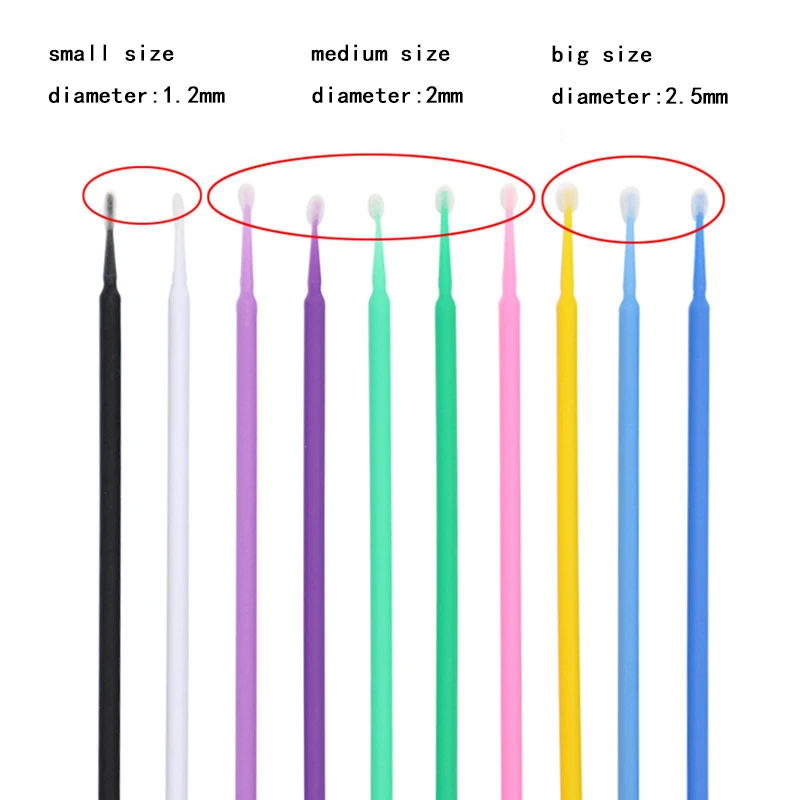 100 шт. щётки для ремонта автомобиля с тонким наконечником