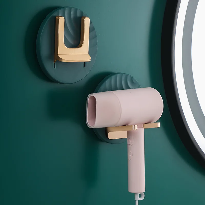 Bathroom Accessories Shelves Storage Rack Foldable Punch-free Light Luxury Hair Dryer Rack Toilet  Space Saving Organizers