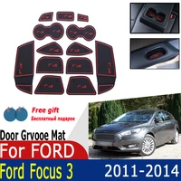 rubber anti slip mat for ford focus rs 3 mk3 st pre facelift 2014 2013 2012 2011 door groove cup pad gate coaster accessories