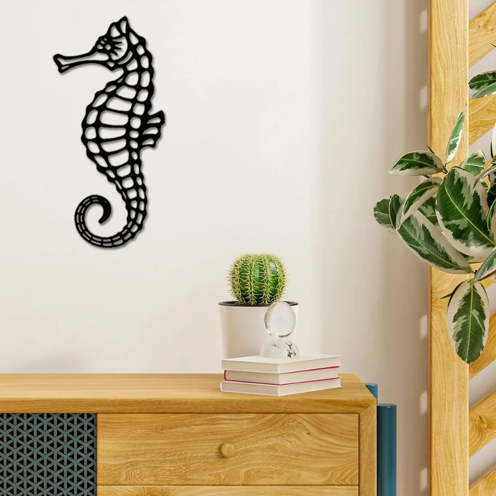 Металлическая Настенная Художественная Морская Лошадь Декоративная Подвесная